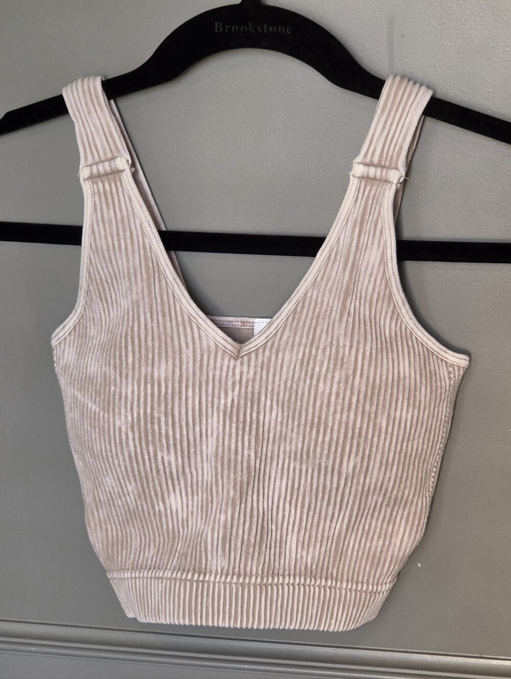 Zenana Ash Mocha Ribbed Brami